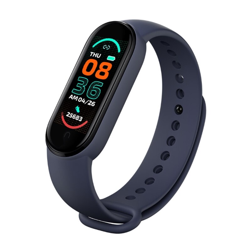 M6 Smart Horloges Voor Mannen En Vrouwen Smart Band Horloges Hartslag Bloeddruk Sleep Monitor Stappenteller: BL