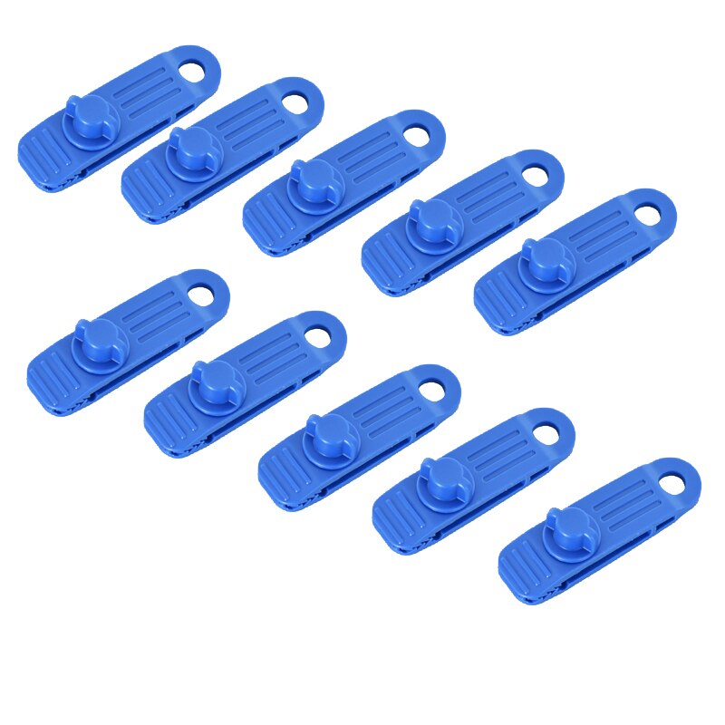 Pinzas para caravana para tienda de caravana, cubierta de remolque de barco, abrazadera a prueba de viento, lona a presión, pinza para tienda de campaña, toldo, accesorios de Camping: 10 pcs blue