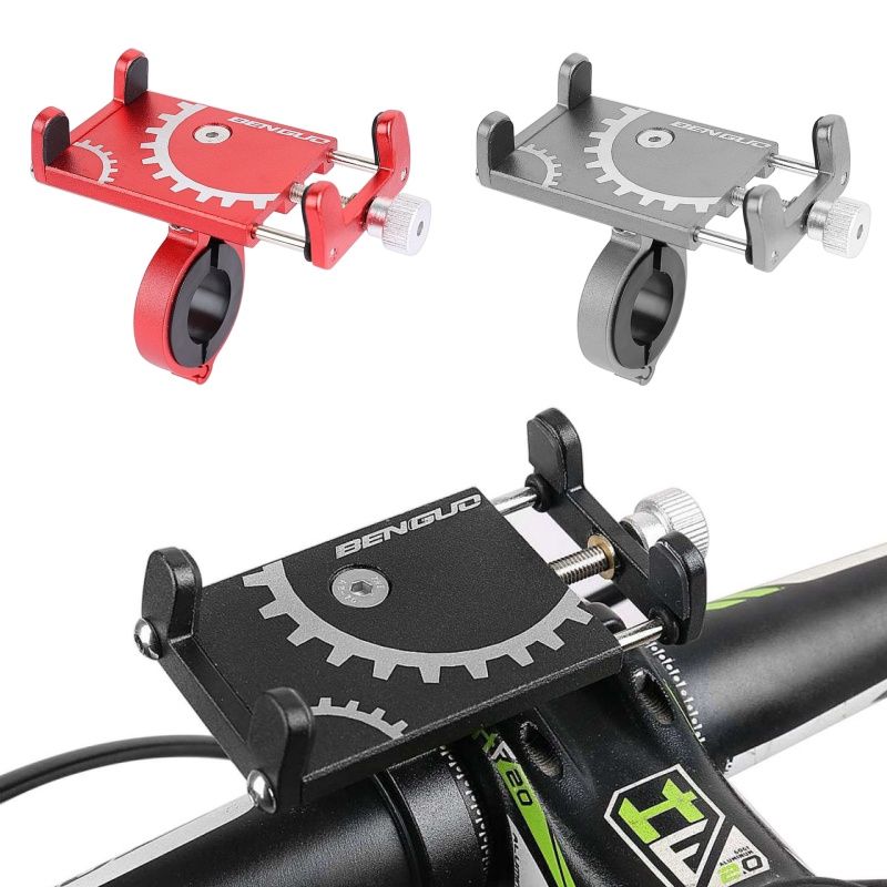 Universele aluminium mobiele telefoonhouder Verstelbare mobiele telefoonhouder Aluminium telefoonclip Fiets Scooteraccessoires