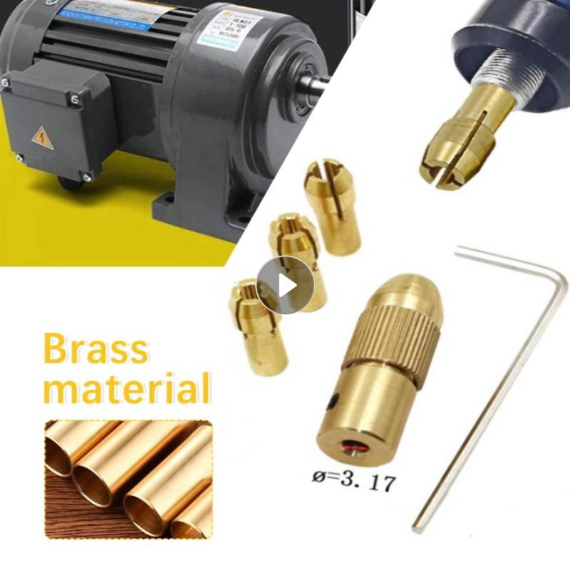 7 stk/sett 2.35-5.05mm dremel spennhylse i messing miniborchucker for elektrisk motoraksel borkroneverktøy metallbor chuckadapter