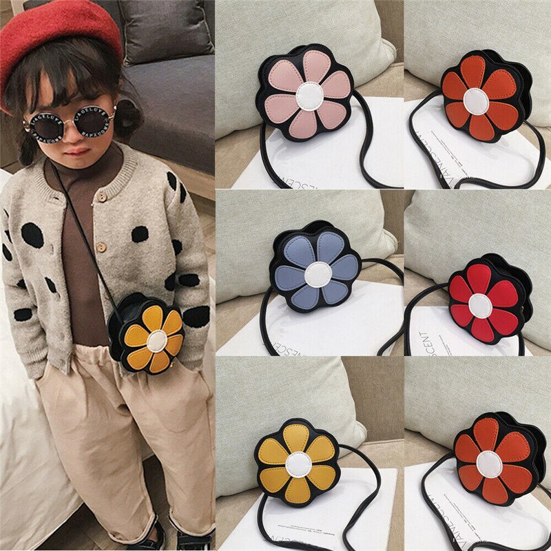 6 Colors Kids Bags Newest Cute Toddler Kids Girls Flower Shoulder Purse Tote Purse Crossbody Bags