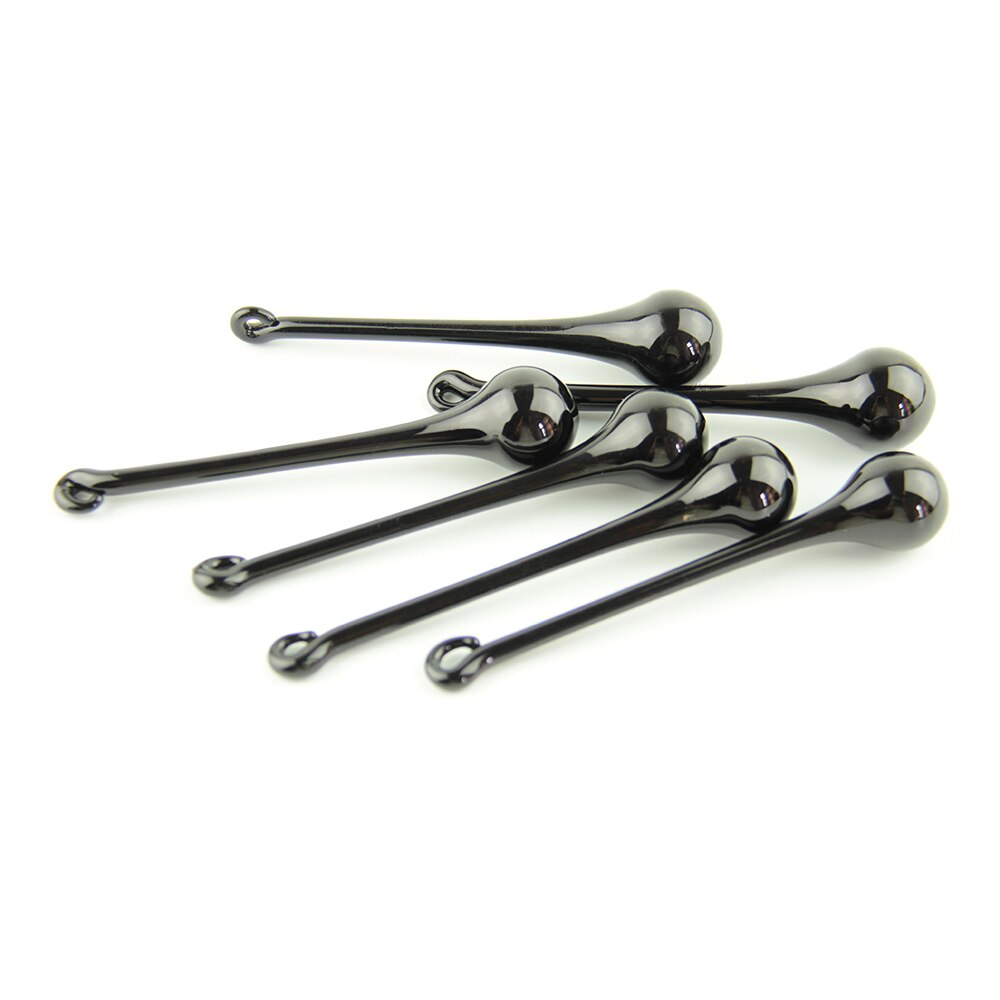 16x6 0Mm/20X80Mm 10 Stuks Veelkleurige Regendruppels Kristallen Kroonluchter Onderdelen Lamp Glas Opknoping Hangers Kralen gordijn Accessoires: black / 16x60mm 10pcs
