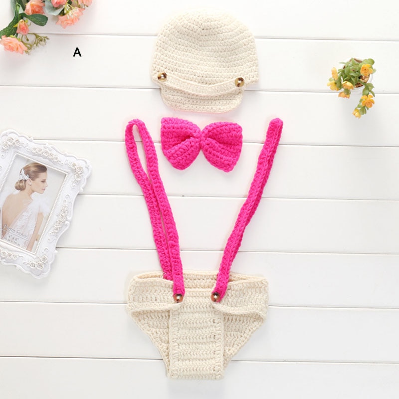 bambino appena nato Fotografia oggetti di scena Bretella BowTie Intelligente Ingegnere Shap 3 Pezzo impostato Vestito infantile Vestiti Foto Accessori: A