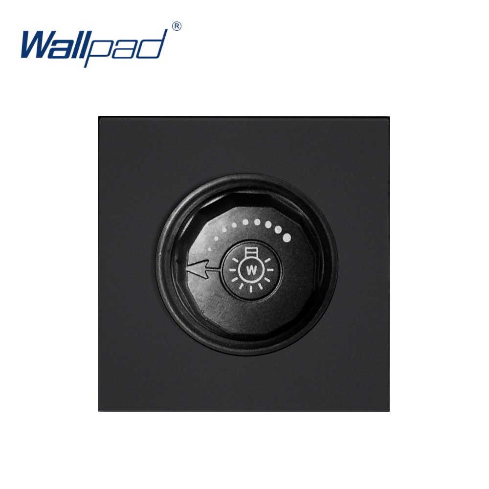 Wallpad Luxury LED Dimmer Switch Outlet Function Key For Wall White And Black Plastic Module Only: LED Dimmer / Black