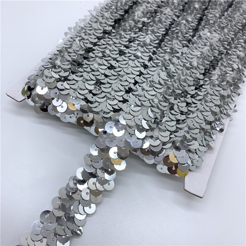 Ruban élastique à Paillettes Bleu - 13 Mètres X 3 Cm - Pour Décoration Couture Et Loisirs Créatifs