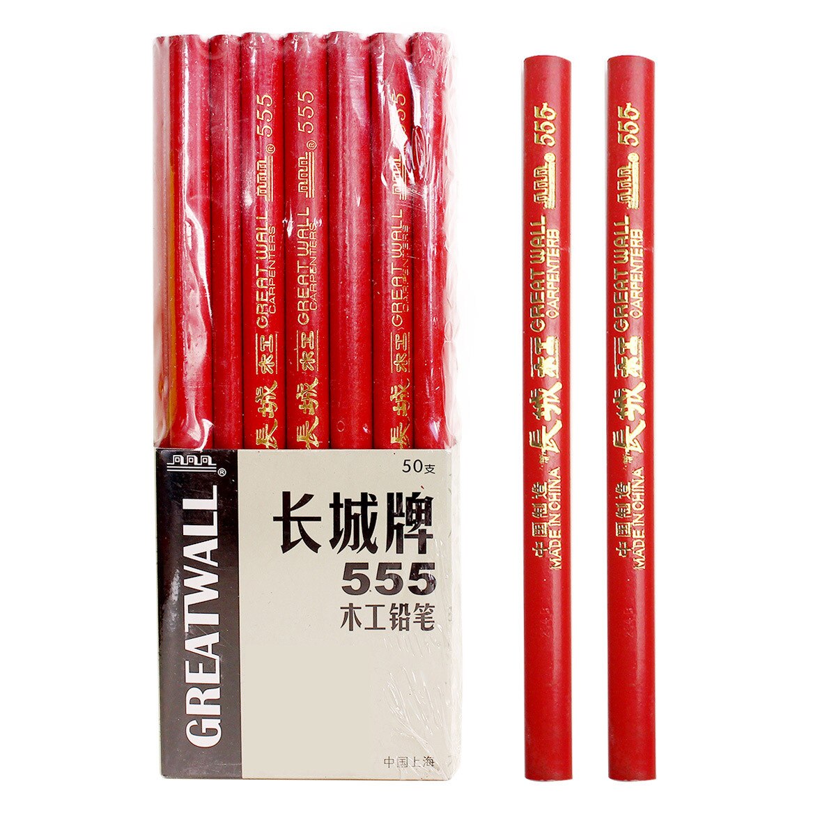 50PCS Carpenter's Pencil Carpenter Carpenter Pen Shanghai Great Wall Carpenter Stroke Marker