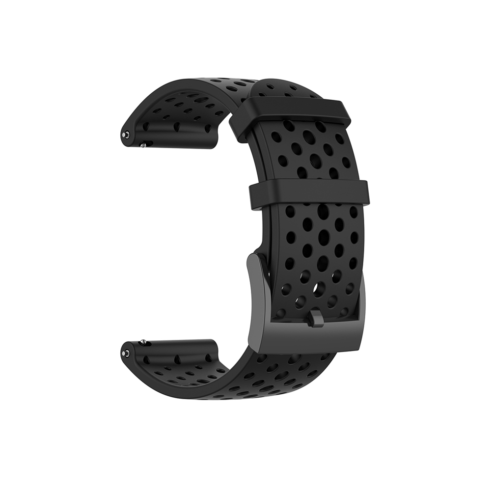 Silicone Watchband Strap for Suunto Spartan Sport/Sport wrist hr for Suunto 9 baro/ D5 Watch Replacement Sport Bracelet: Black / S