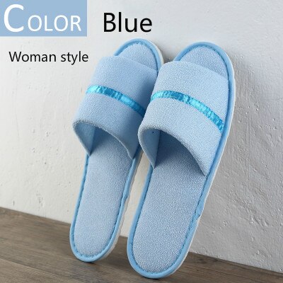 10 Paren/partij Gemengde Kleur Coralline Hotel Family Party Bueaty Spa Vrouw Man Stijl Dikke Half Hoofd Slippers