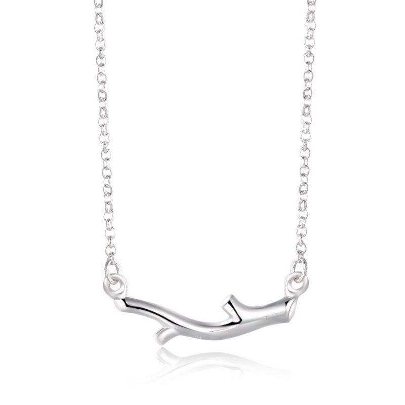 Branch Handmade Fresh 925 Sterling Silver Clavicle Chain Temperament Trendy Female Necklace SNE177