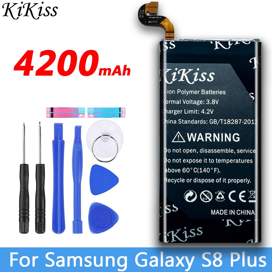 Free tool KiKiss Battery For Samsung Galaxy S8 / S8 Plus S8+ Mobile Phone Battery EB-BG950ABE / EB-BG955ABE SM G950 G955 Battery: S8plus EB-BG955ABE