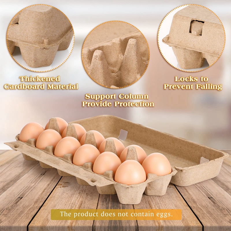 Cajas de cartón de 20 piezas para huevos, contenedor vacío, soporte para pulpa de papel