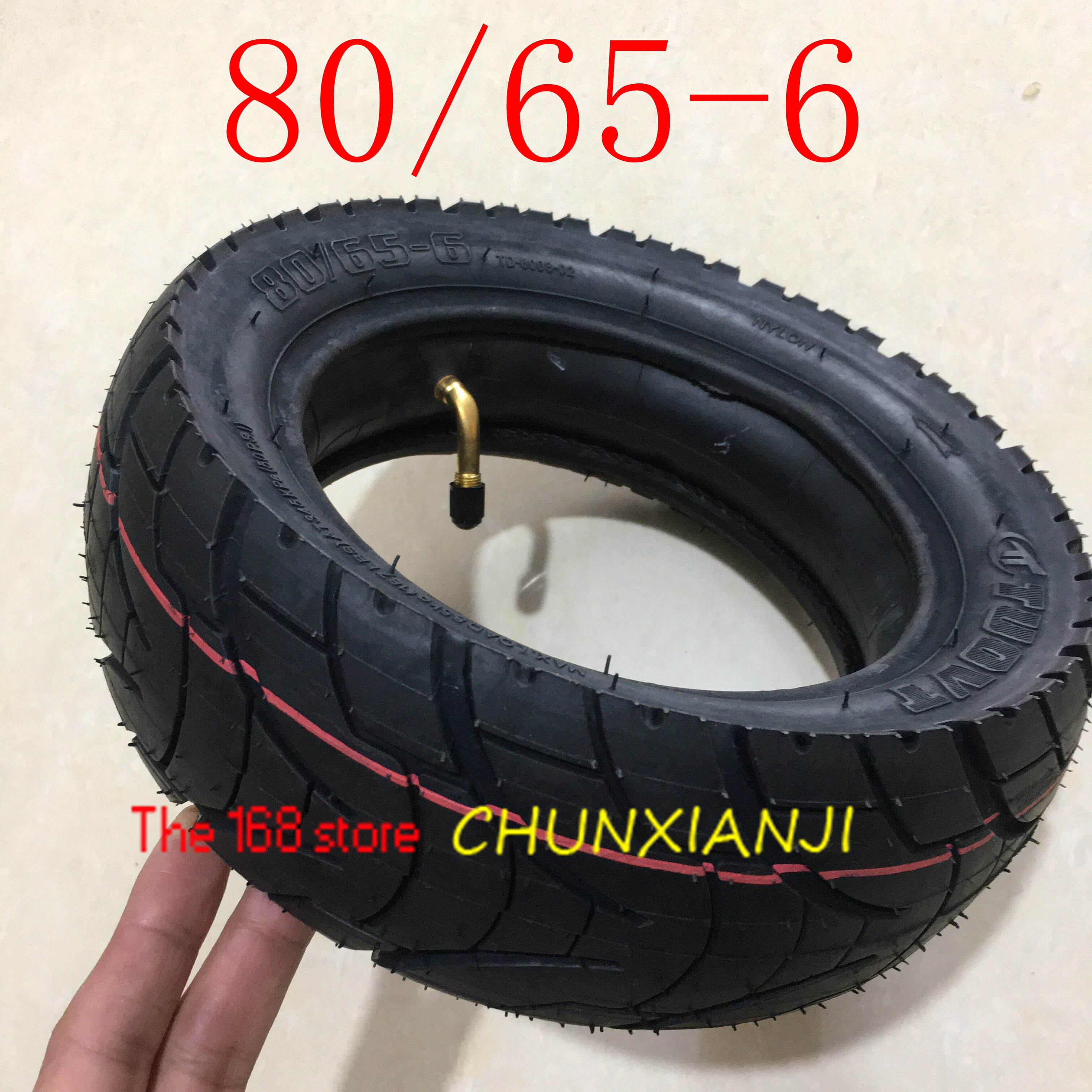 Storlek 80/65-6 däck innerrör 10 x 3.0-6 inner yttre däck för elektrisk skoter hastighetskänsla 10 noll 10x 10 * 3.0