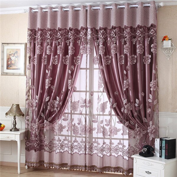 Bloem Tule Deur Decor Gordijn Drape Panel Sheer Sjaal Valletjes Us Voorraad: grey have beads