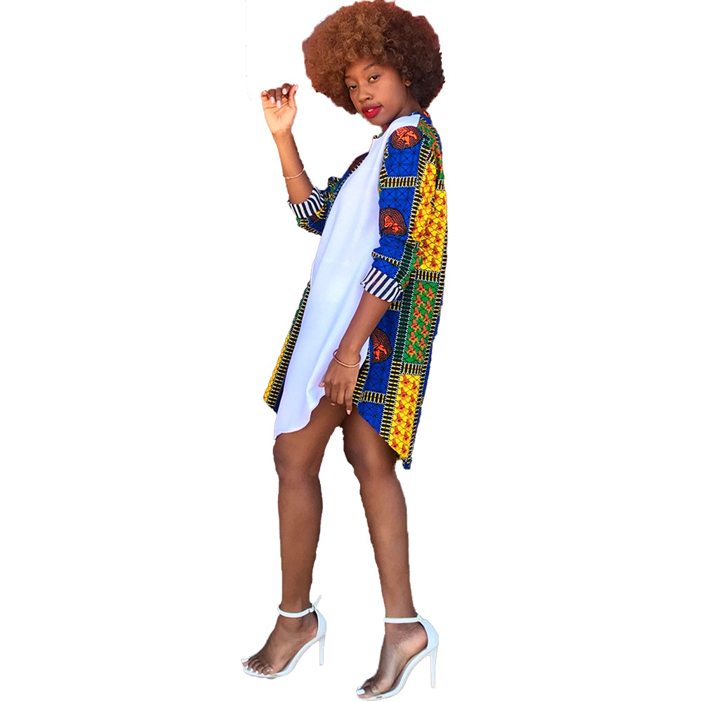 African Dashiki Print Dress Women Mid Long Casual Party Ankara African Dresses For Ladies Traditional African Clothing