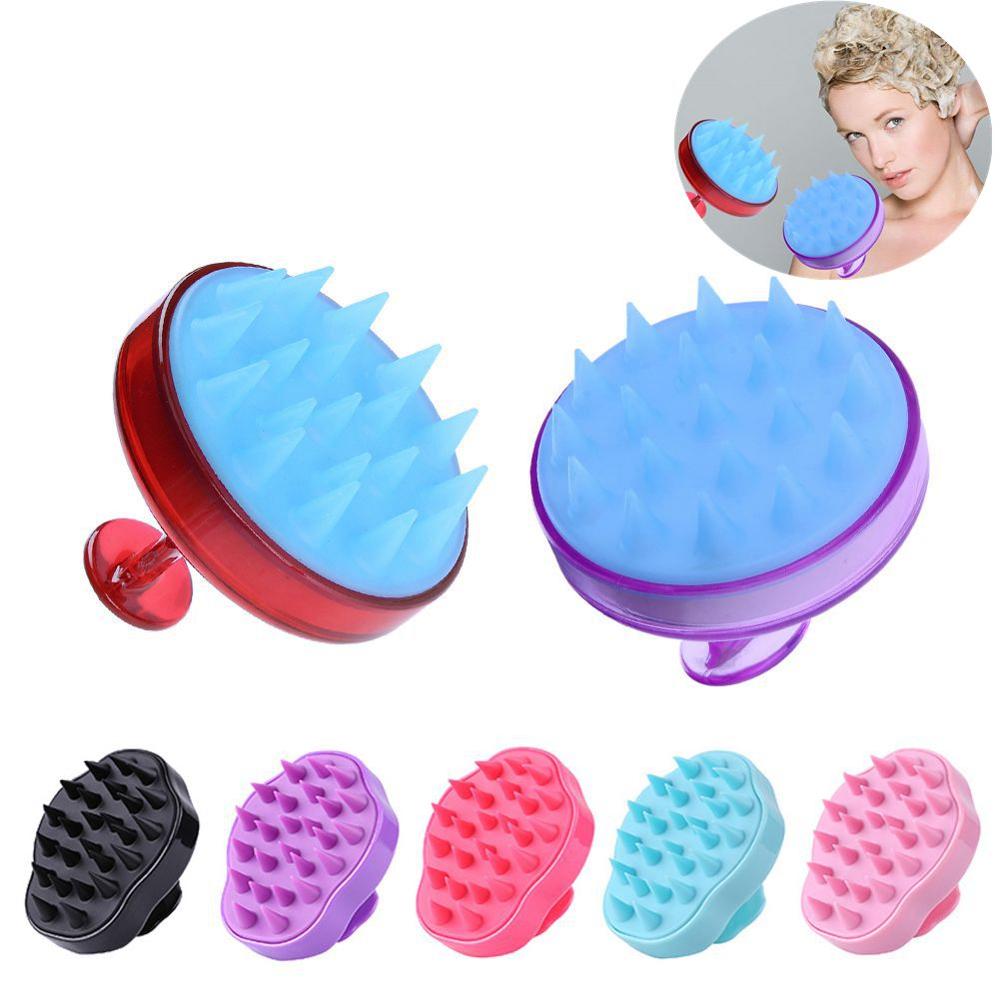 Brosse de Massage de cuir chevelu Portable en Silicone, 1 pièce, brosse de Massage pour le cuir chevelu, lavage en profondeur, Massage Spa