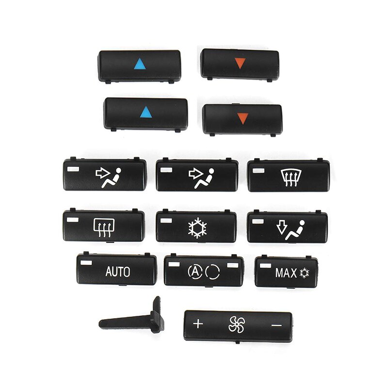 14 Knoppen Key Caps Vervanging Klimaat Een/C Control Bedieningspaneel Schakelaar Knoppen Cover Caps Voor Bmw E39 E53 525i 530i 540i M5 X5