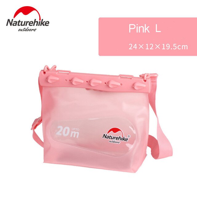 20M Tiefe draussen PVC Tauchen Fluss Wandern Treiben Dichtung Rafting Taschen Ozean Pack Wasserdichte Beutel Trocken Tasche Für Schwimmen L M S: Rosa L