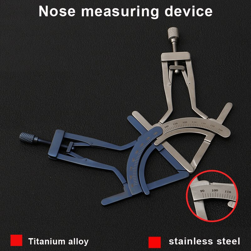 Nose shaping Stainless steel instrument tool Nose measuring gauge Small house nose tip height measuring device