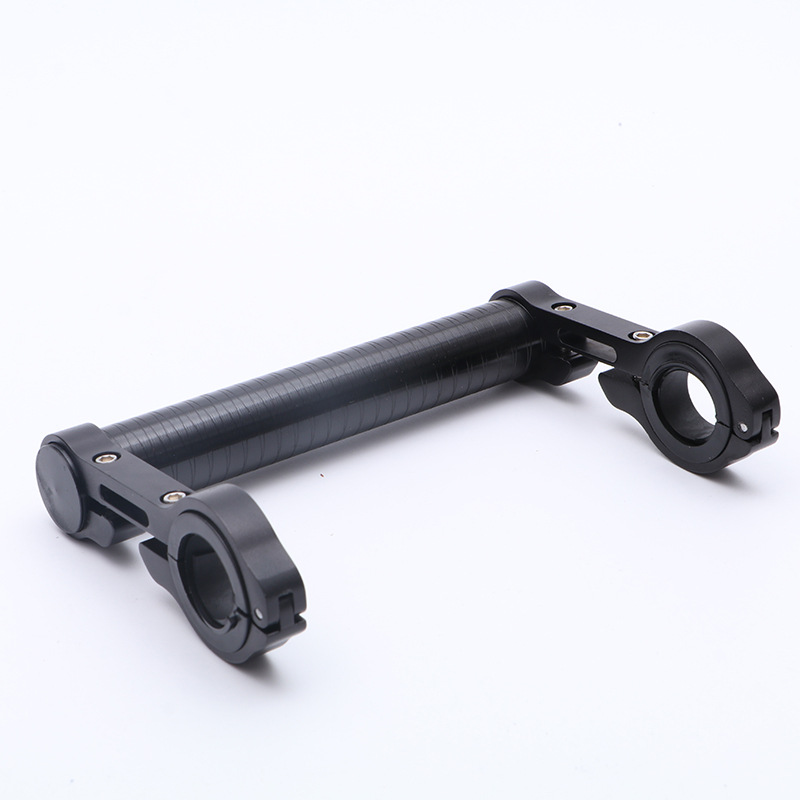 15Cm Aluminium Fietsstuur Mount Extender Mountain Mtb Bike Cycling Koplamp Beugel Lamp Zaklamp Houder Accessoires: Black