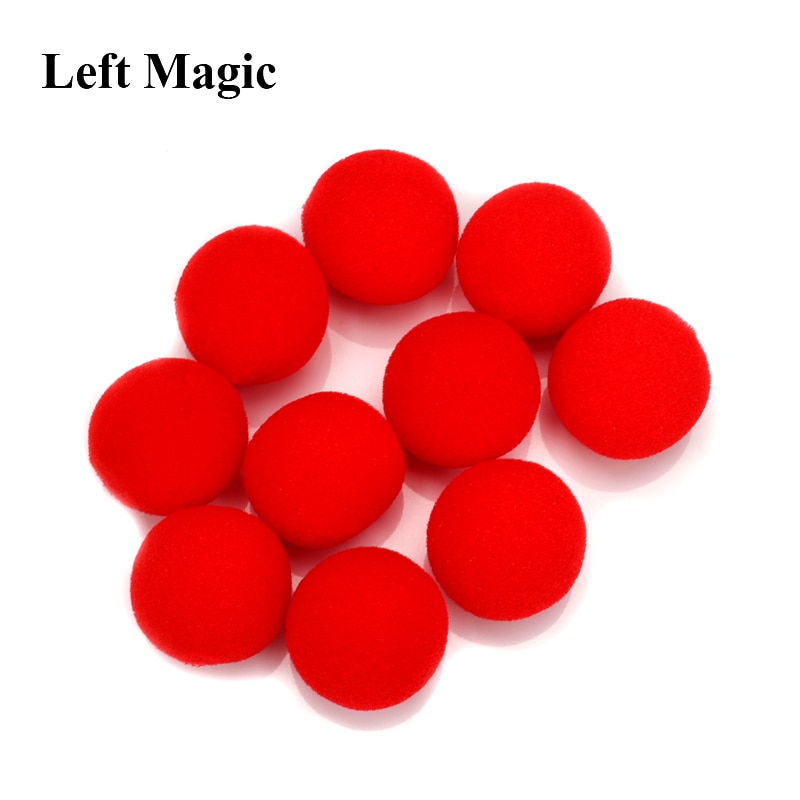 10Pcs 2.5Cm Vinger Spons Bal Goocheltrucs Klassieke Goochelaar Illusie Comedy Close-Up Stage Card Magic Accessoires e3132