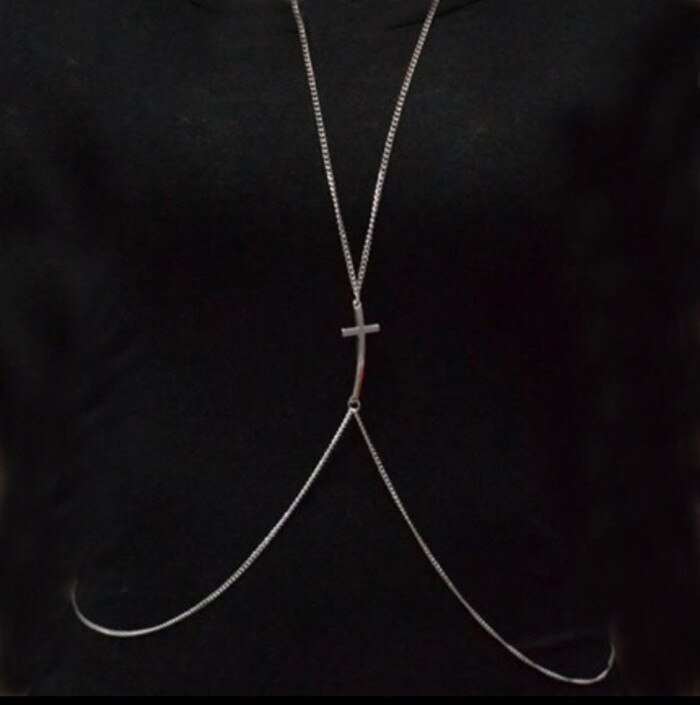 C0025 Moda Marca Mesmo Cruz Toda Uma Cadeia de Jóias Mulheres 22 XX696