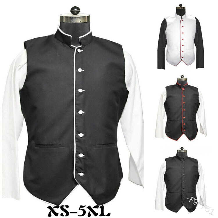 Steampunk vintage tabard vest doublet larp ridder kostume middelaldervest jerkin keltisk pirat outfit snørebånd til mænd voksen