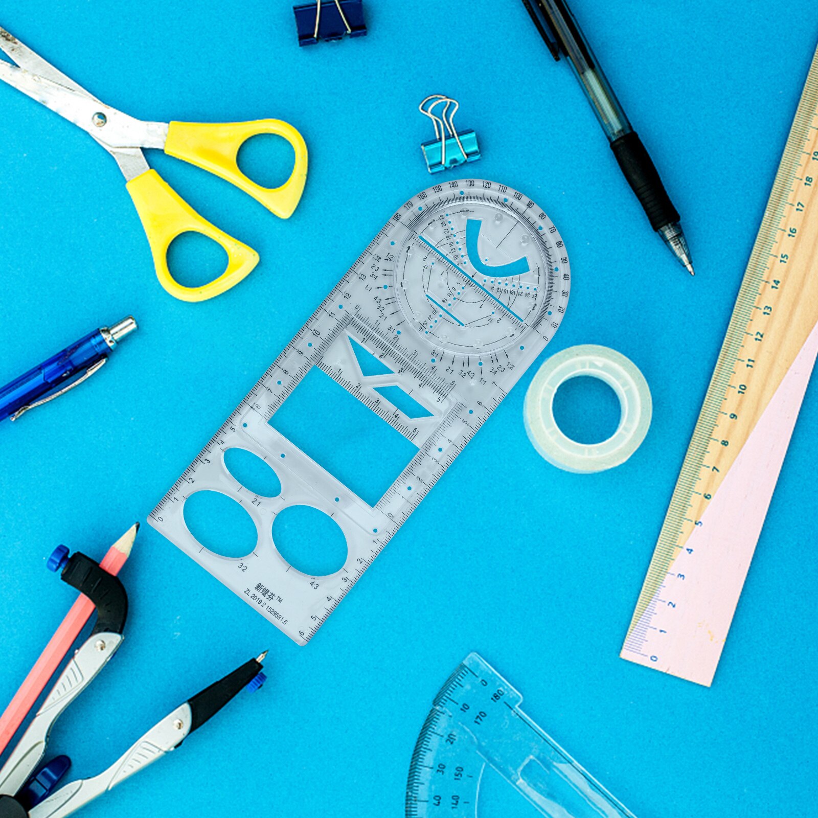 Mathematics Measuring Drafting Teaching Rulers Geometric Drawing Measuring Tools for School Office Supplies