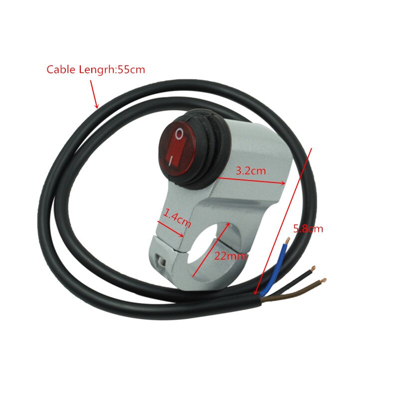 12V Wasserdicht 7/8 &quot;22mm Motorrad Lenker Kontrolle Schalter Berg Scheinwerfer Gefahr Brems Nebel Licht AUF aus Schalter Geschmack