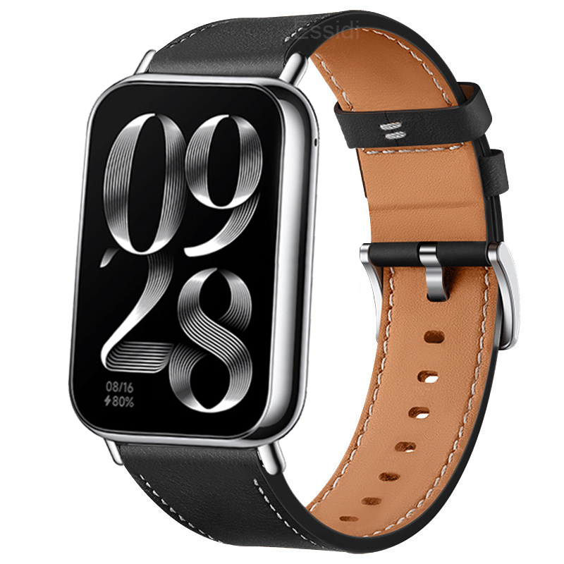 Lederen horlogeband voor Xiaomi Mi Band 9 Pro/Mi Band 8 Pro, dames heren polsband armband lus voor Redmi Watch 5/Redmi Watch 4