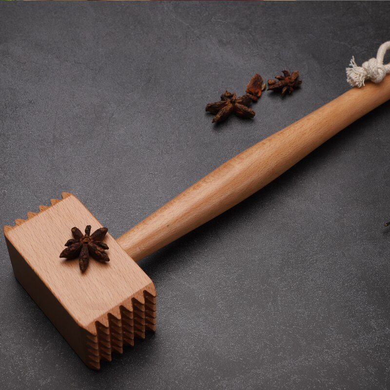 Ablandador de carne grande de madera, herramienta de mazo, martillo, para ablandar carne, cerdo y ternera, herramienta para hornear, herramienta de cocina, MM60CFY