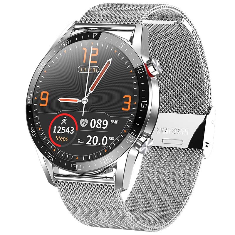 Timewolf Reloj Inteligente Clever Uhr Männer Android Bluetooth Anruf Smartwatch Clever Uhr Für Telefon Iphone IOS Huawei Xiaomi: Silber- Stahl