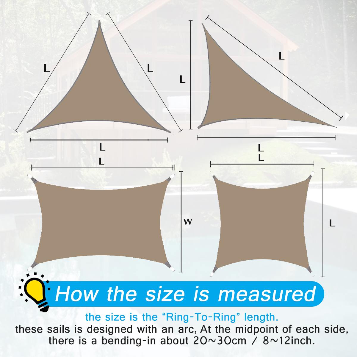 300D Blauwe Zon Zonnezeil Outdoor Patio Gazon Zwembad Rechthoek Cover Blok Luifel Zwembad Cover Zonnebrandcrème Tent Waterdicht