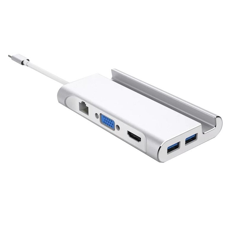 USB-C portátil Docking Station USB 3,0 HDMI VGA RJ45 de Hub USB para portátil Maecbook Pro para HP DELL de superficie para Lenovo Samsung Doc