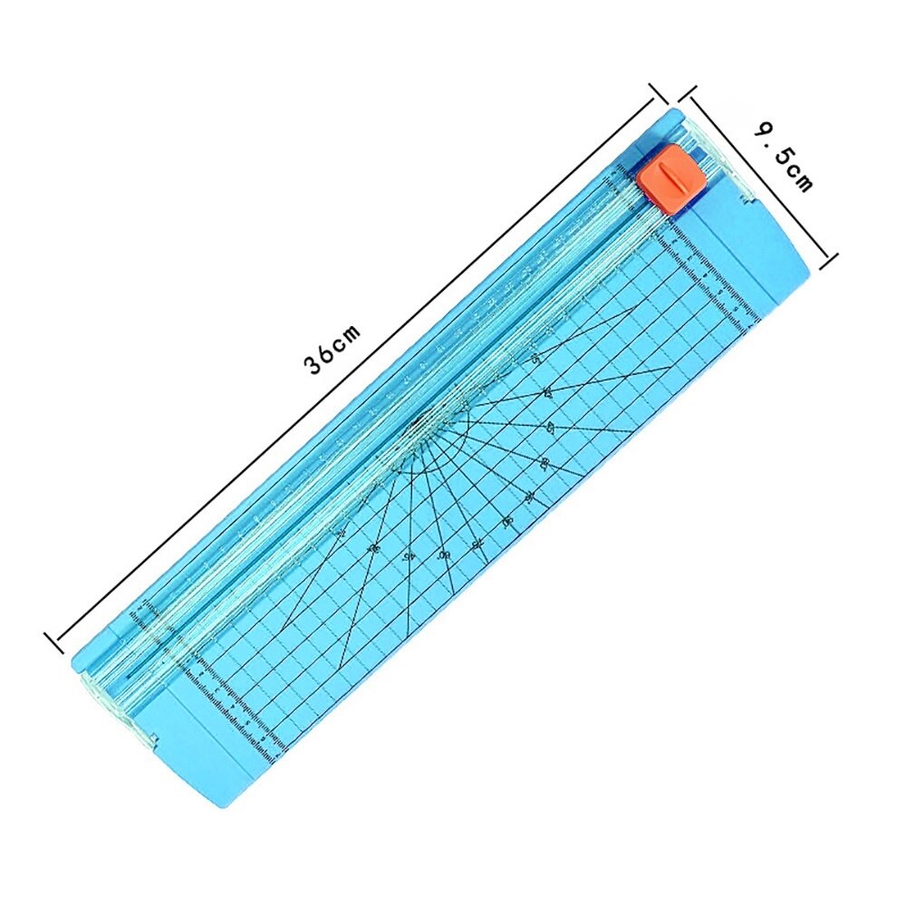 A4 Paper Cutter Cutting Mat Machine Office Supplies Photo Label Art Painting Trimmer Scrap booking Tools Ruler Hidden Blade: Blue