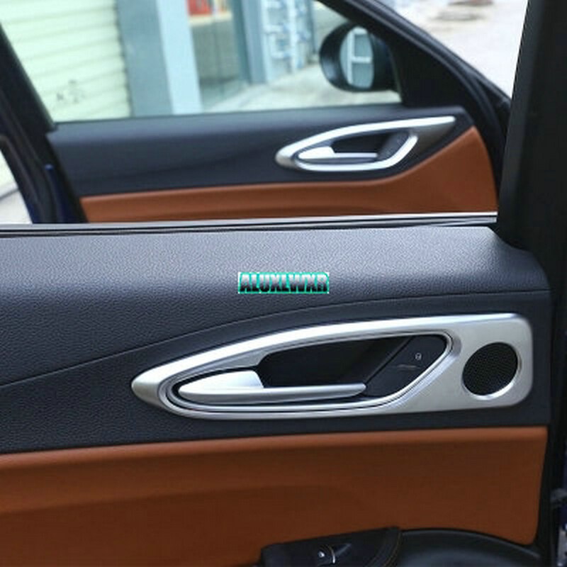 Trim Interior Car Accessories for Alfa Romeo Giulia Door Handle Decorative Cover Car Decoration Acfee