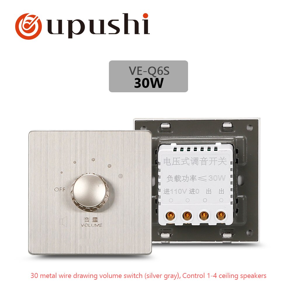 Speaker Volume Controller For Constant Voltage Speaker: VE-Q6S Silver