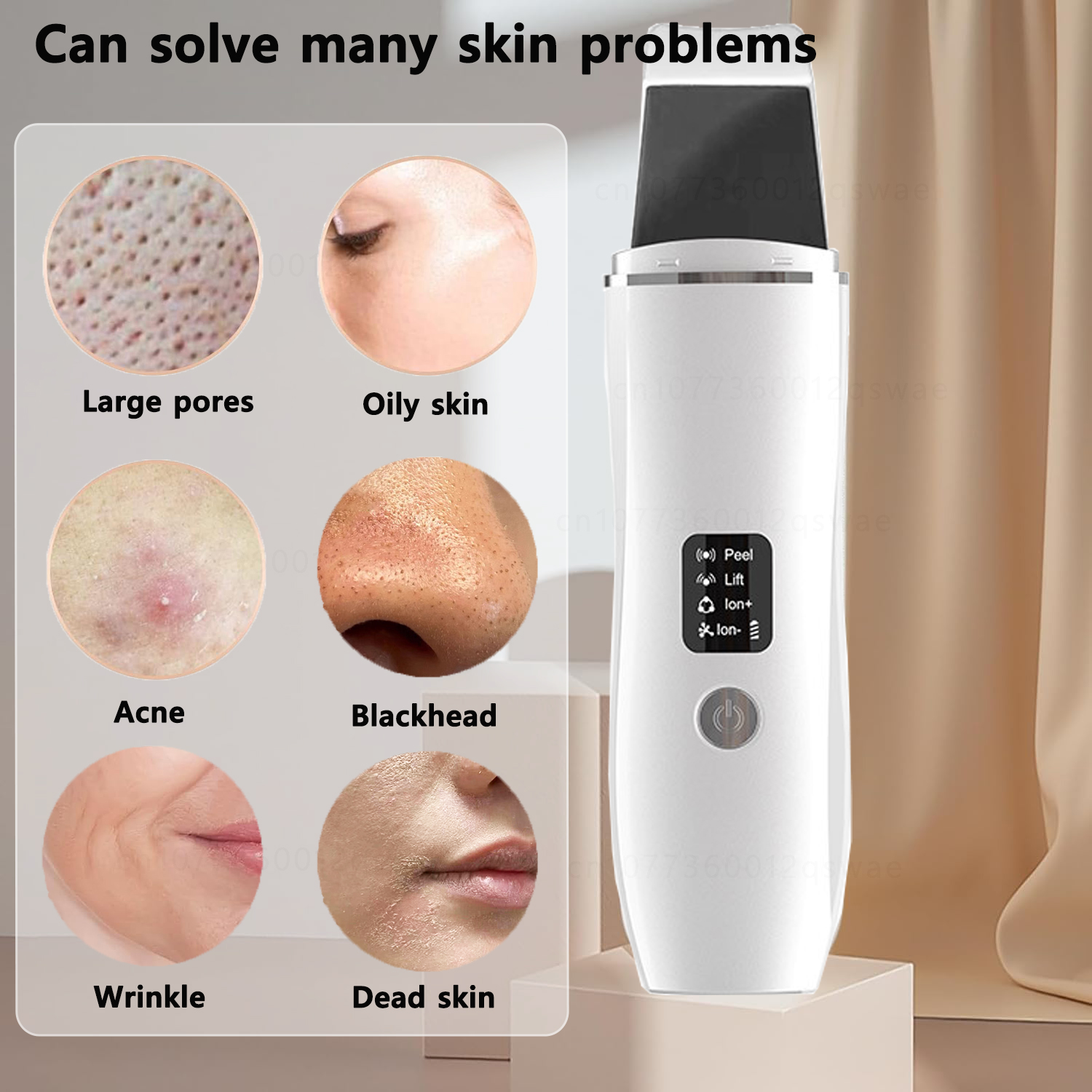 Ultrasonic Skin Scrubber Face Spatula Blackhead Remover for Deep Cleansing Skin Spatula Facial Pore Extractor Peeling Shovel