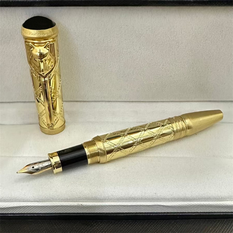 M grand écrivain Rudyard Kipling stylos à bille roulante fontaine encre luxe écriture papeterie avec tête de loup