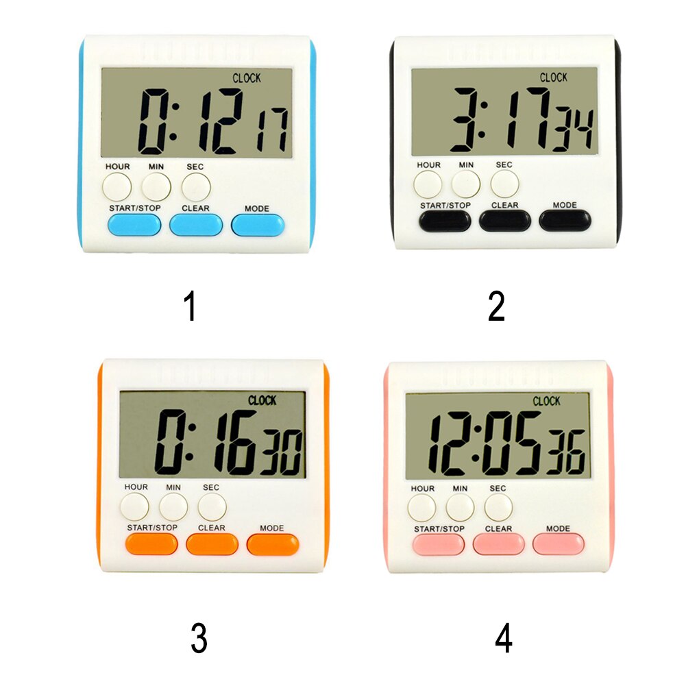 Colors LCD Digital Kitchen Cooking Timer Count Down Up Clock Loud Alarm Magnetic