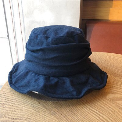 UMI MAO Yamamoto Wind Dark Black Japanese Retro Fisherman Hat Men Women Fold Hat Harajuku Y2k Femme Hombre Gothic: Navy
