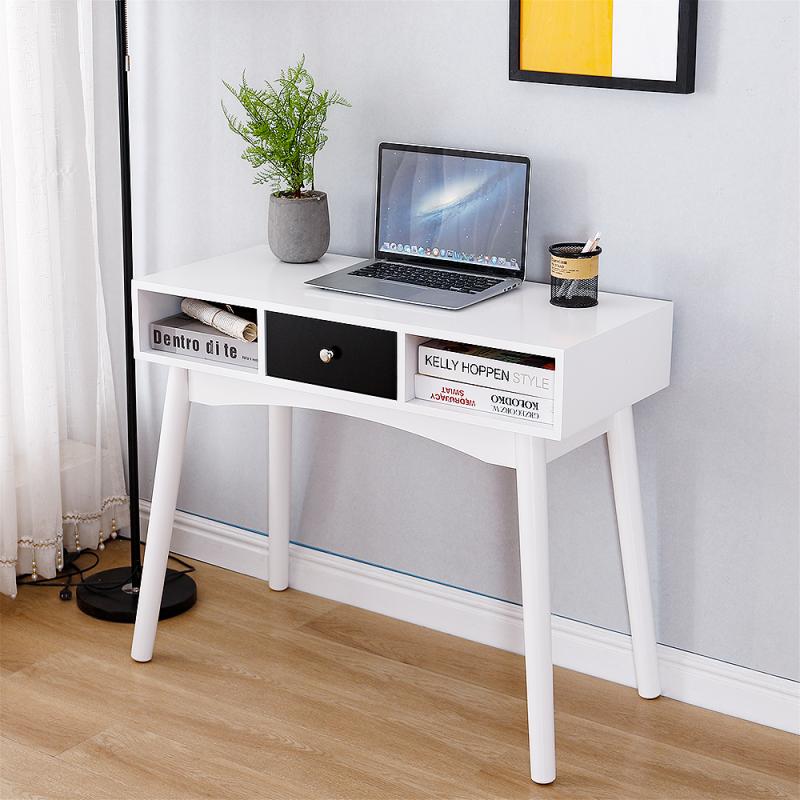 Modern Table Computer Stand Laptop Desk Household With Drawer Office Writing Reading Table Furniture For Student Study HWC