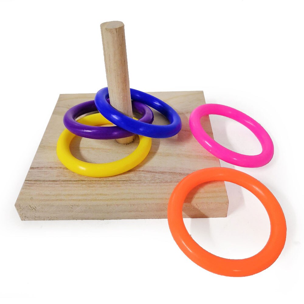 Bird Wooden Platform Plastic Ring Tabletop Toys In... – Grandado
