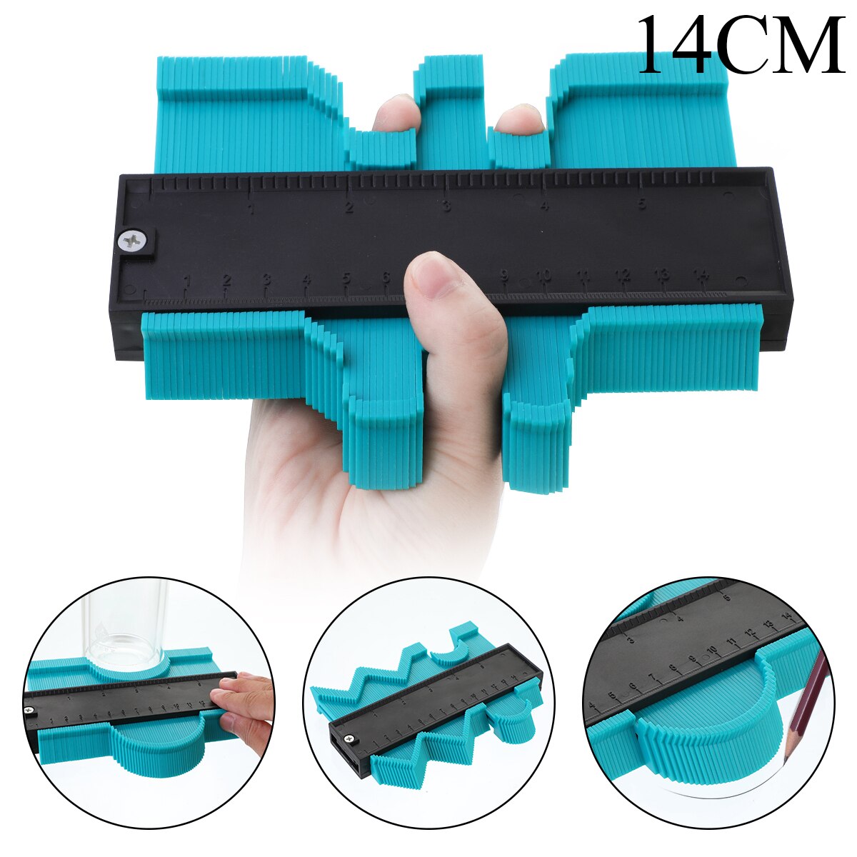 Contour Gauge Duplicator Profile Deep Duplicator Measure Tools Copy Tiling Laminate Wood MultiFunction Irregular Plastic Gauge