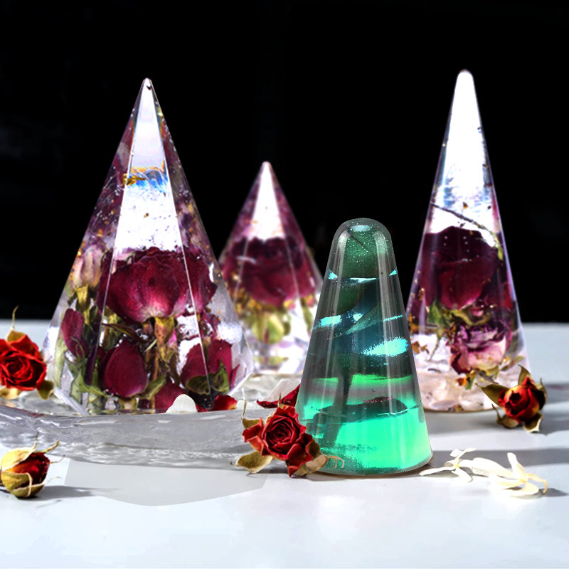 8 arten Ring Halfter Kegel Harz Formen Pyramide Silikon bilden für Harz Gießen DIY Schmuck Ring Anzeige Stand Kerze, der Handwerk