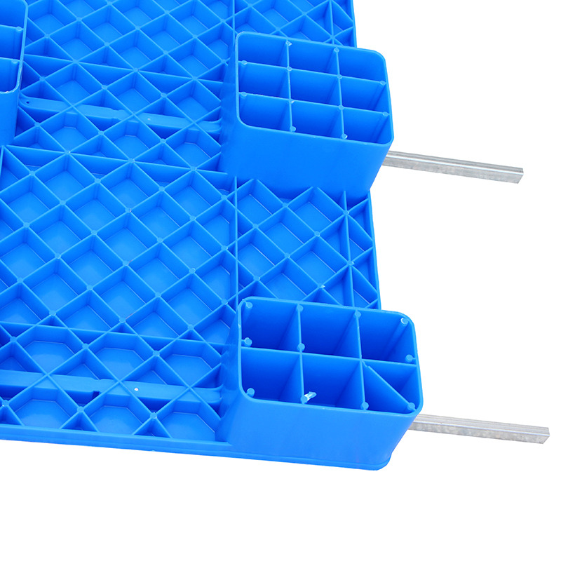 Plastpaller 1200*1000mm flate ni fot hdpe blå kraftige paller lager industri lagring logistikk stålpall