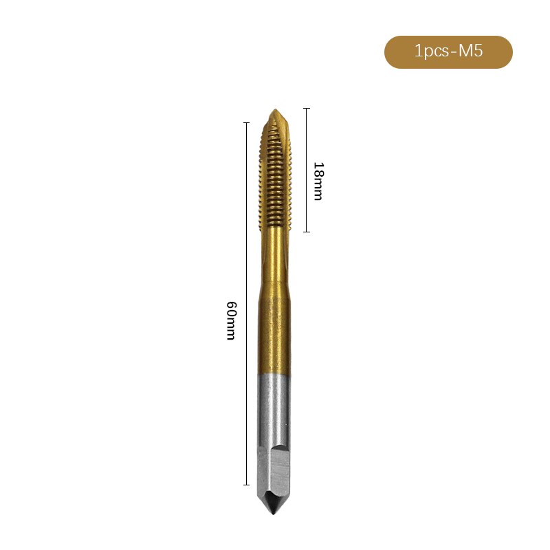 3-8mm Cobalt Drill Bit Set Spiral Screw Metric Composite Tap Metal HSS Twist Drill Bit Set for Wood Cutting Drilling Polishing: 1pcs M5