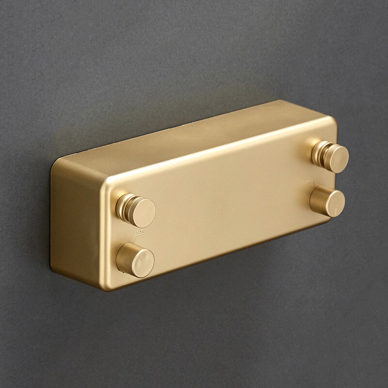 Double Line Retractable Clothesline Home Steel Wire Invisible Punch Free Wall Hanger MJJ88: champagne