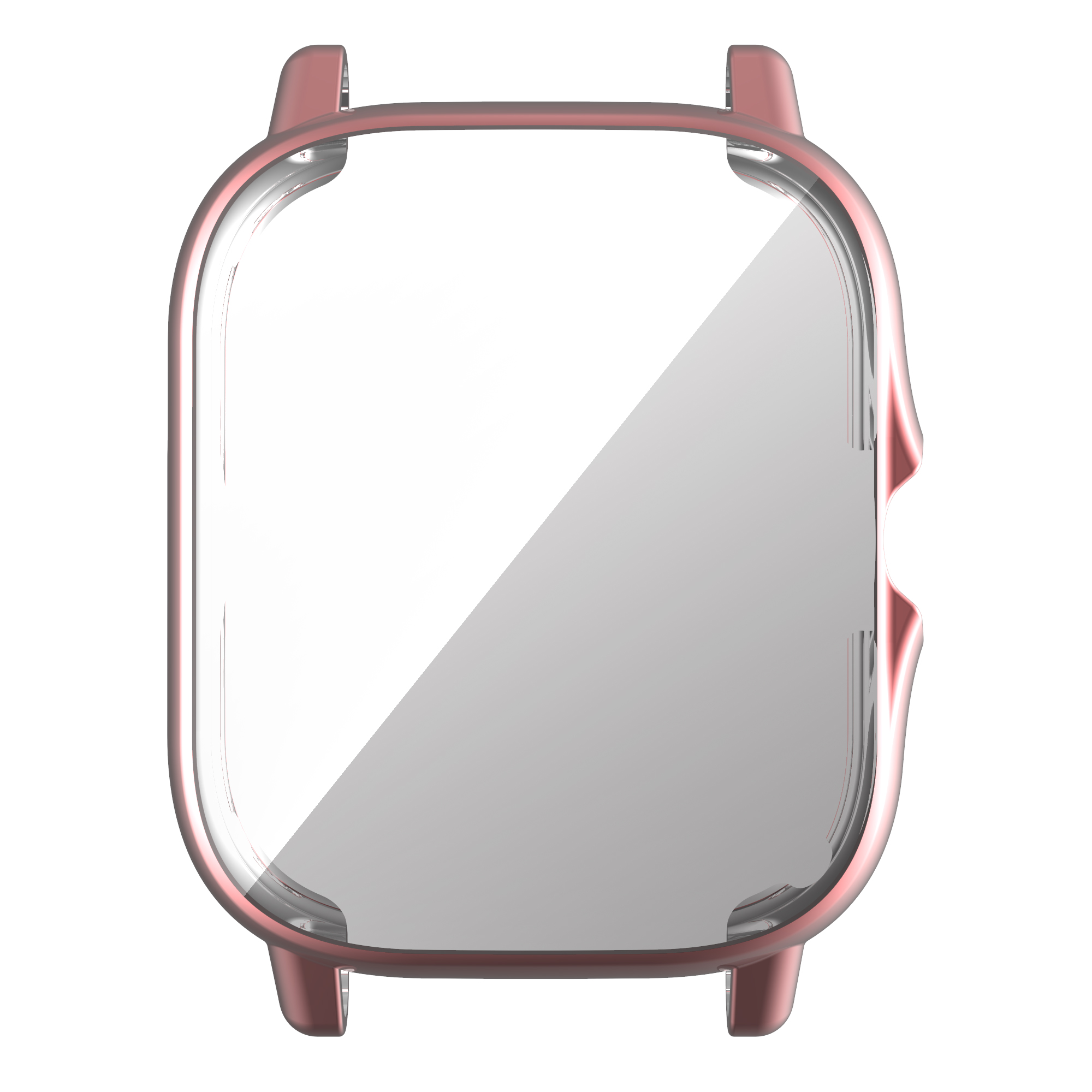 Funda protectora de TPU para Amazfit GTS 2/2e/3/4, funda protectora de pantalla para Huami Amazfit Bip U/GTS 2 Mini, carcasa protectora para reloj: M / Rosa