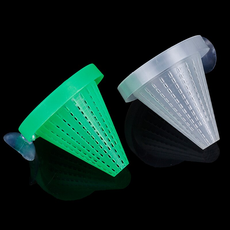 1pc/2 stk rød orm foder tragt kop fisk mad foder værktøj akvarium forsyninger plast tilspidset akvarium