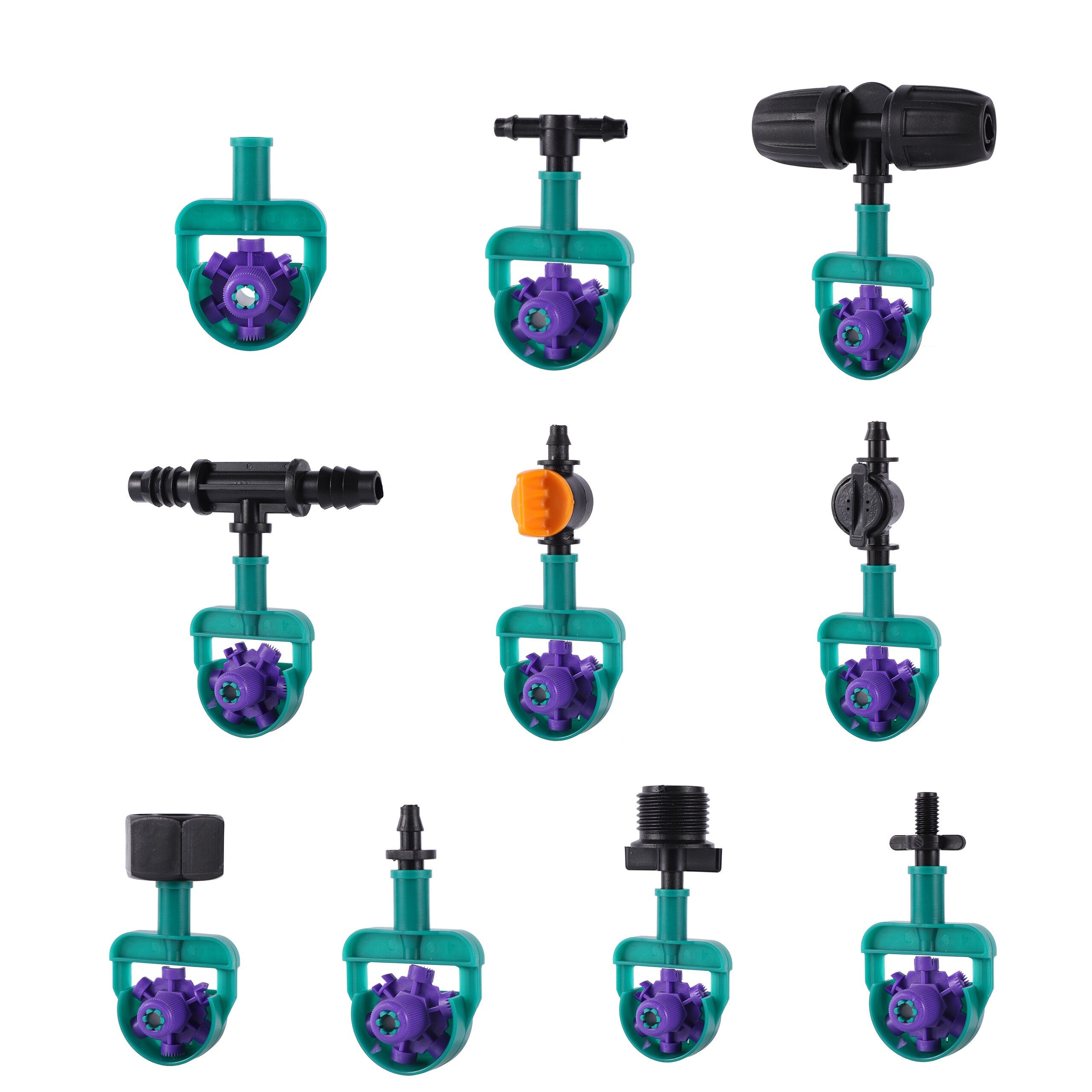 5PCS Garden Irrigation Pipe Fittings Home Garden Irrigation Multi-Angle Adjustable Sprinkler Greenhouse Agriculture Watering Kit